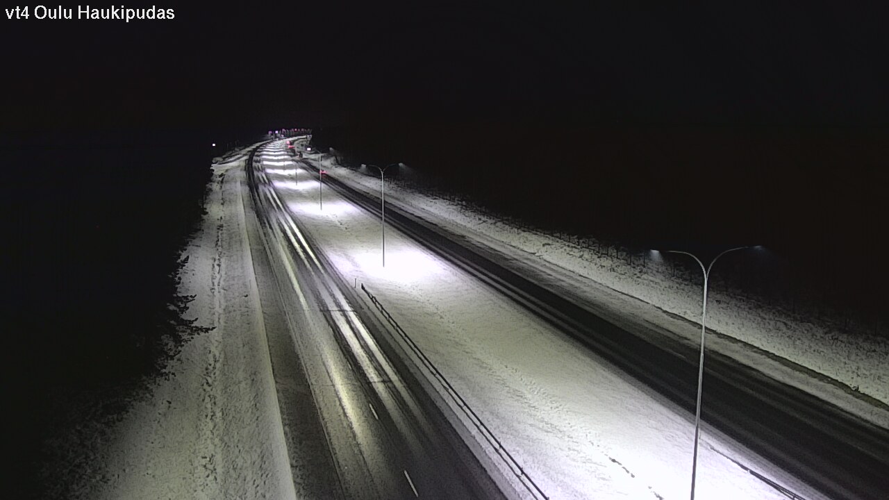 Weather Camera Image Väg 4 Oleåborg, Haukipudas, Oulu, Pohjois-Pohjanmaa