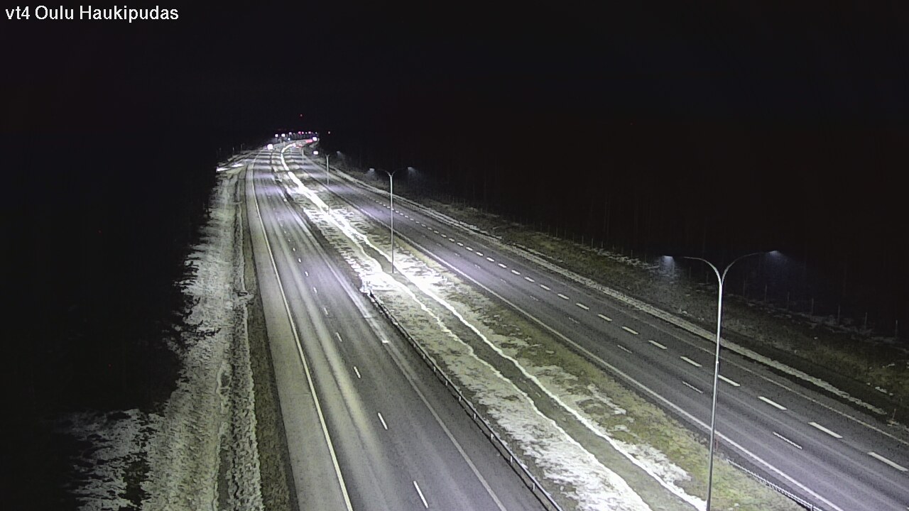 Weather Camera Image Väg 4 Oleåborg, Haukipudas, Oulu, Pohjois-Pohjanmaa