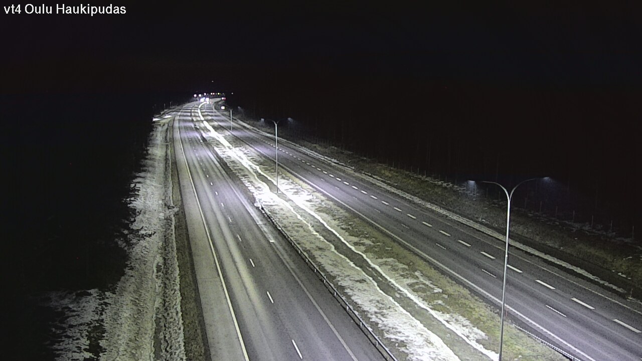Weather Camera Image Väg 4 Oleåborg, Haukipudas, Oulu, Pohjois-Pohjanmaa