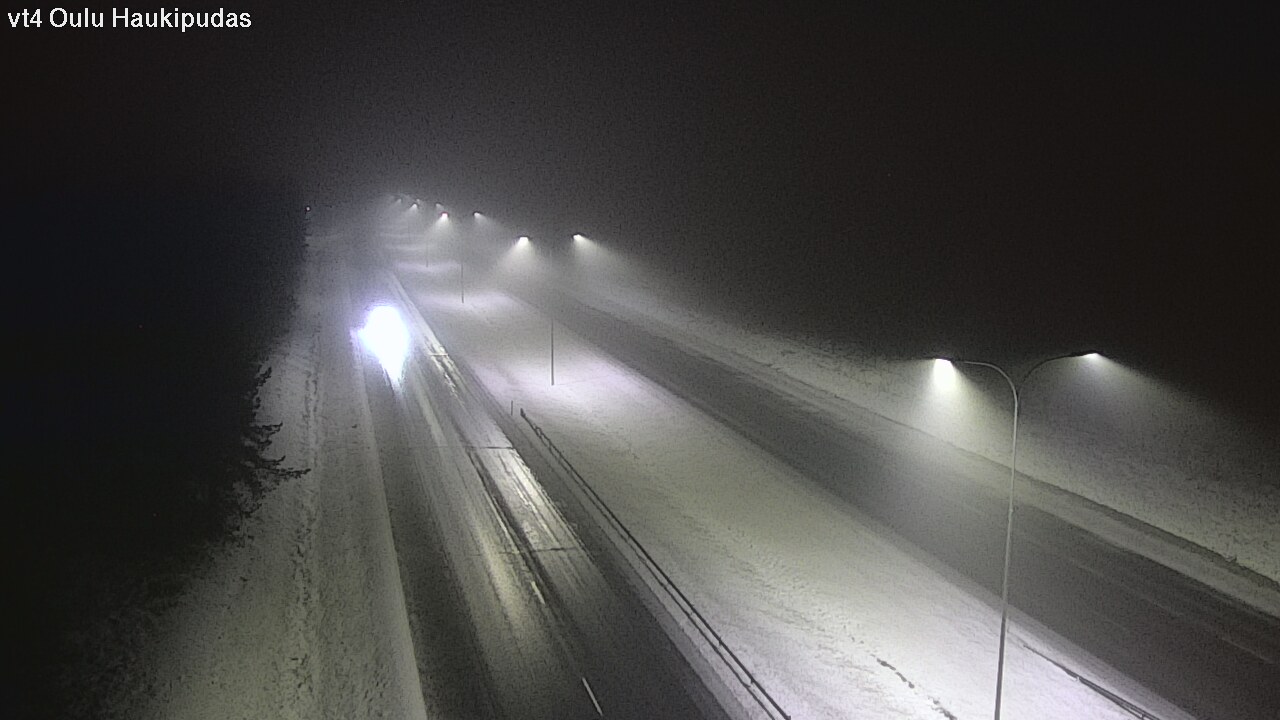 Weather Camera Image Väg 4 Oleåborg, Haukipudas, Oulu, Pohjois-Pohjanmaa