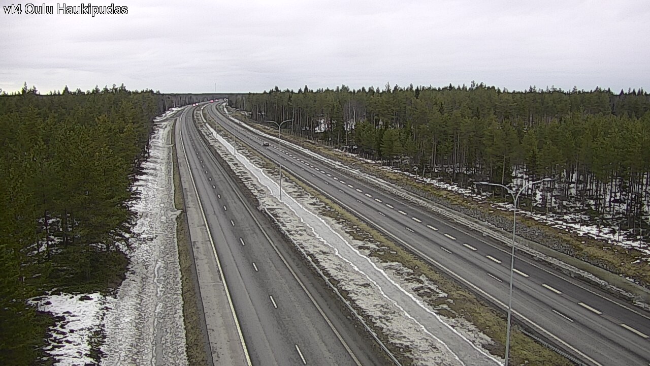 Weather Camera Image Väg 4 Oleåborg, Haukipudas, Oulu, Pohjois-Pohjanmaa