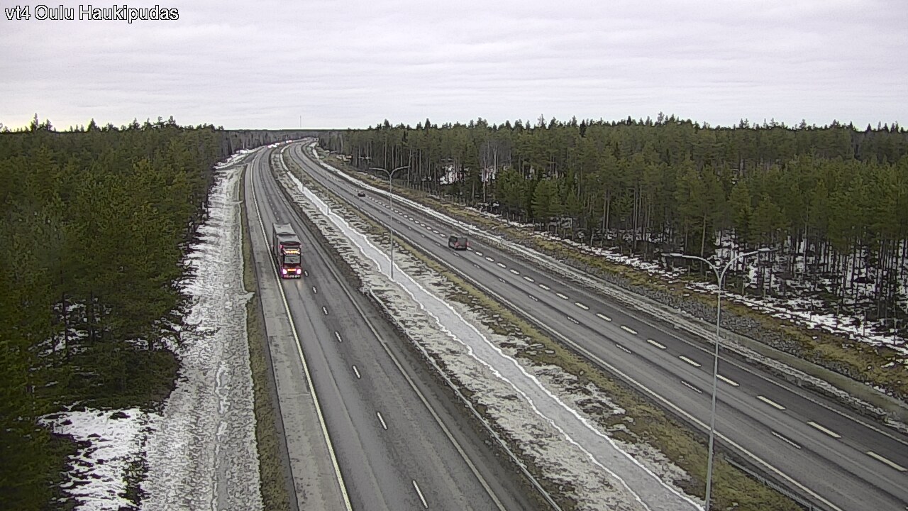 Weather Camera Image Väg 4 Oleåborg, Haukipudas, Oulu, Pohjois-Pohjanmaa