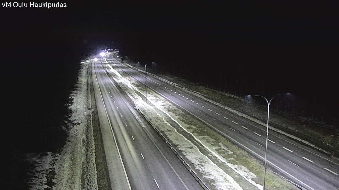 Weather Camera Image Väg 4 Oleåborg, Haukipudas, Oulu, Pohjois-Pohjanmaa