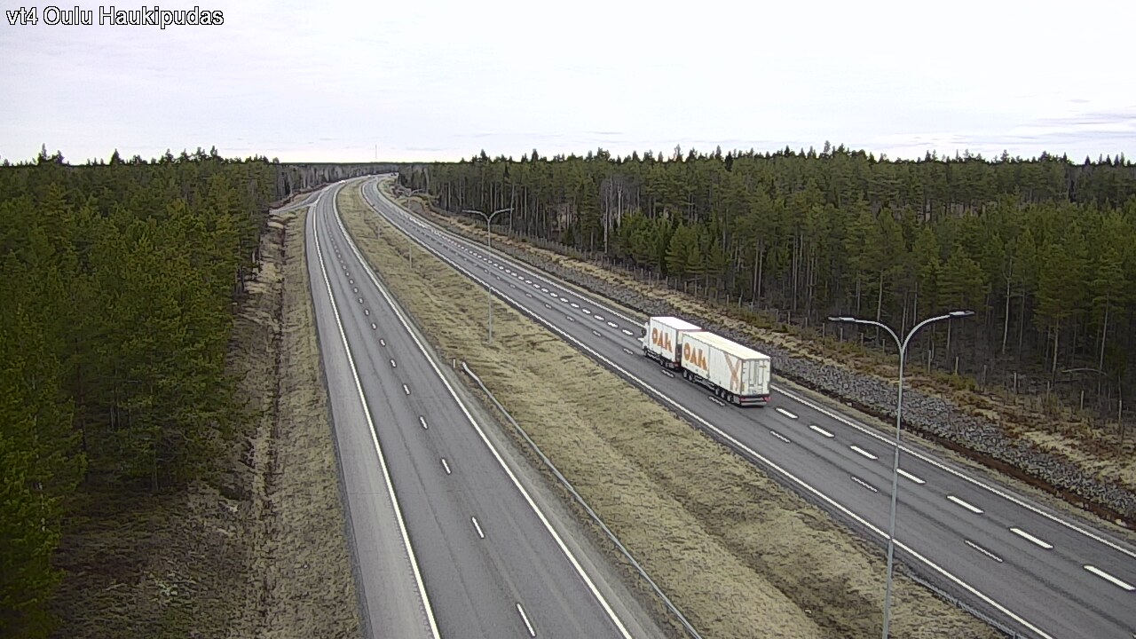 Weather Camera Image Väg 4 Oleåborg, Haukipudas, Oulu, Pohjois-Pohjanmaa