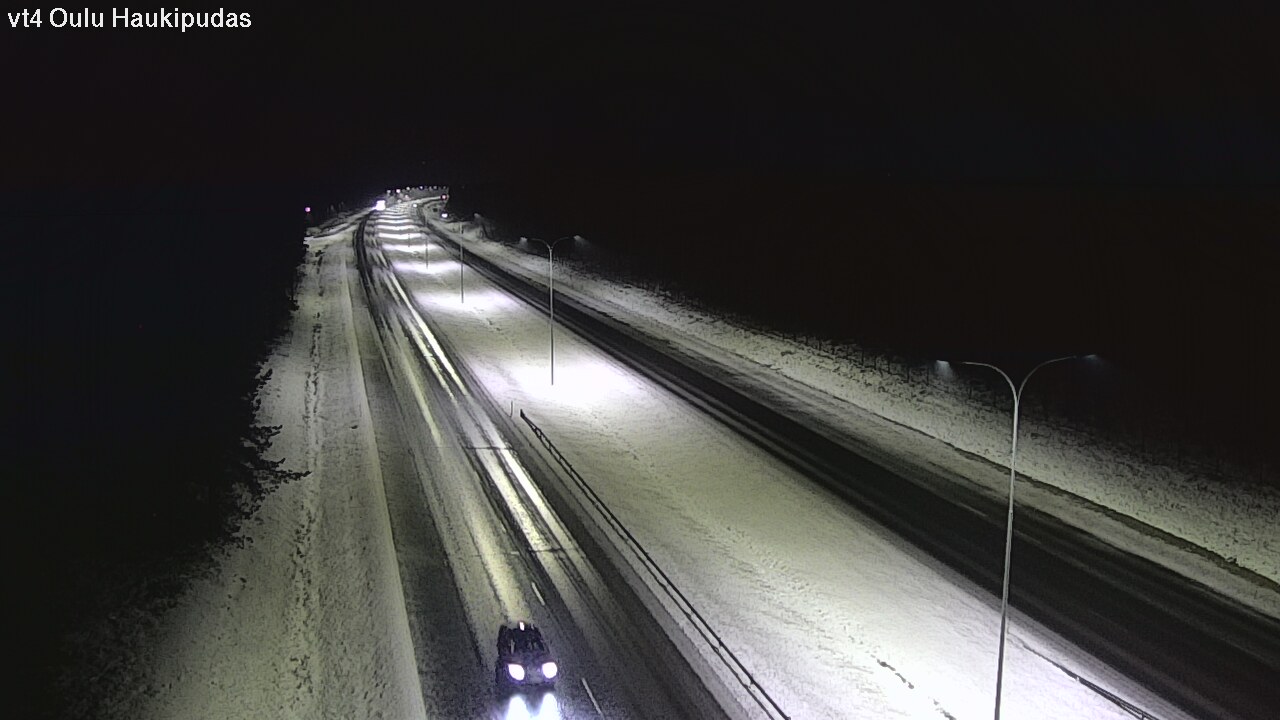 Weather Camera Image Väg 4 Oleåborg, Haukipudas, Oulu, Pohjois-Pohjanmaa