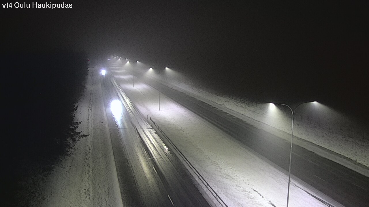 Weather Camera Image Väg 4 Oleåborg, Haukipudas, Oulu, Pohjois-Pohjanmaa
