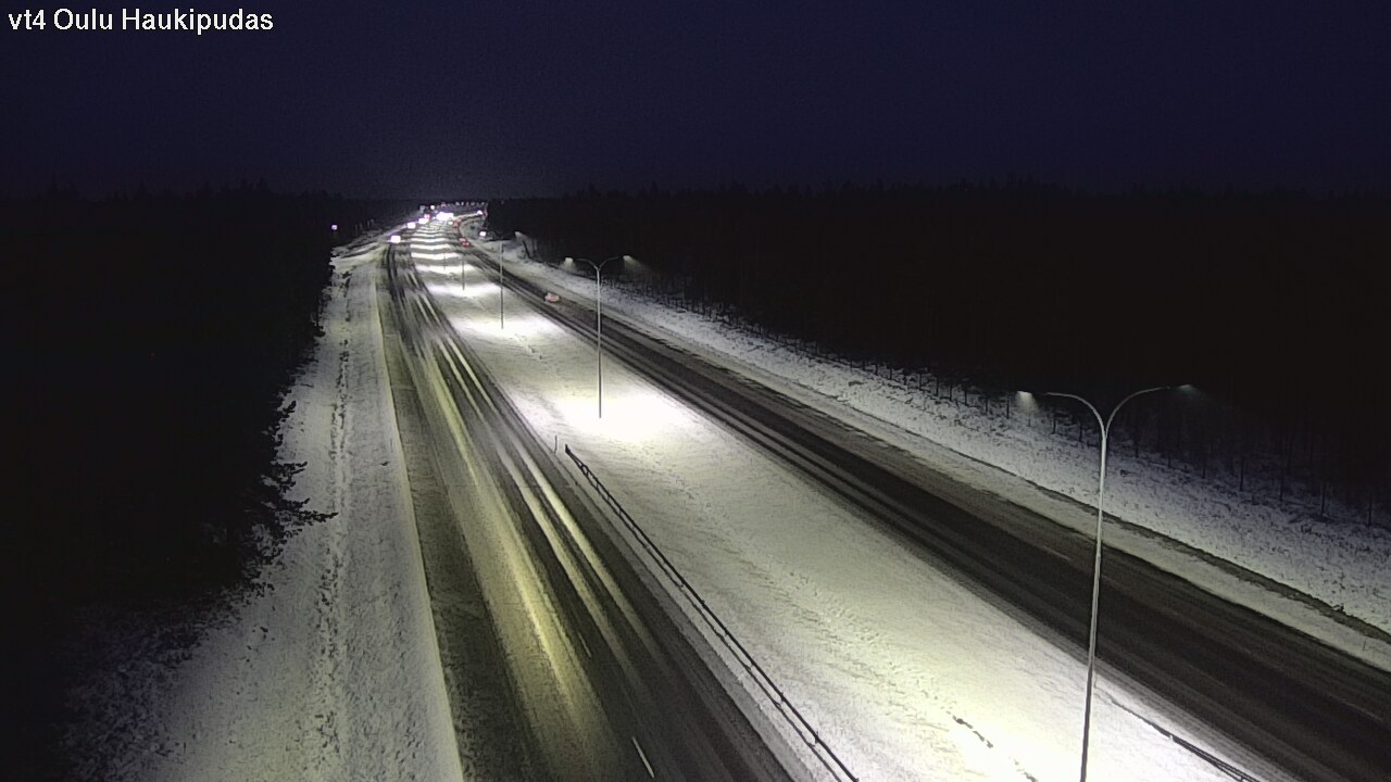 Weather Camera Image Väg 4 Oleåborg, Haukipudas, Oulu, Pohjois-Pohjanmaa