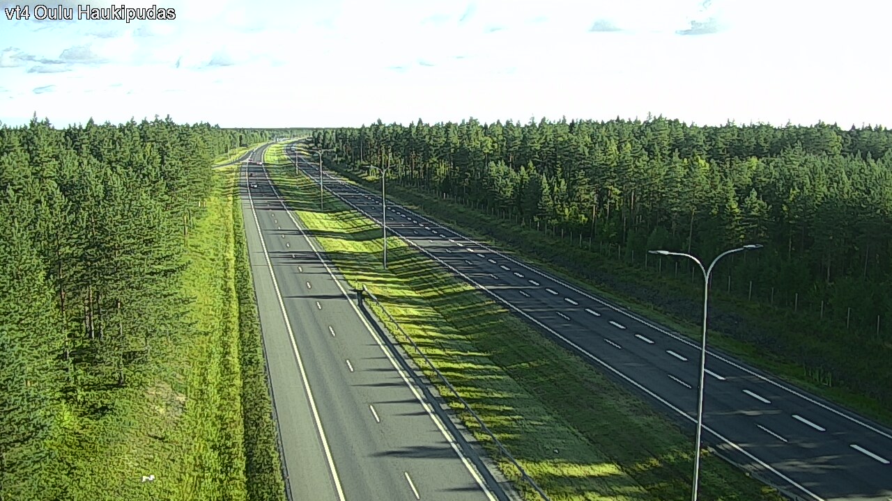 Weather Camera Image Väg 4 Oleåborg, Haukipudas, Oulu, Pohjois-Pohjanmaa