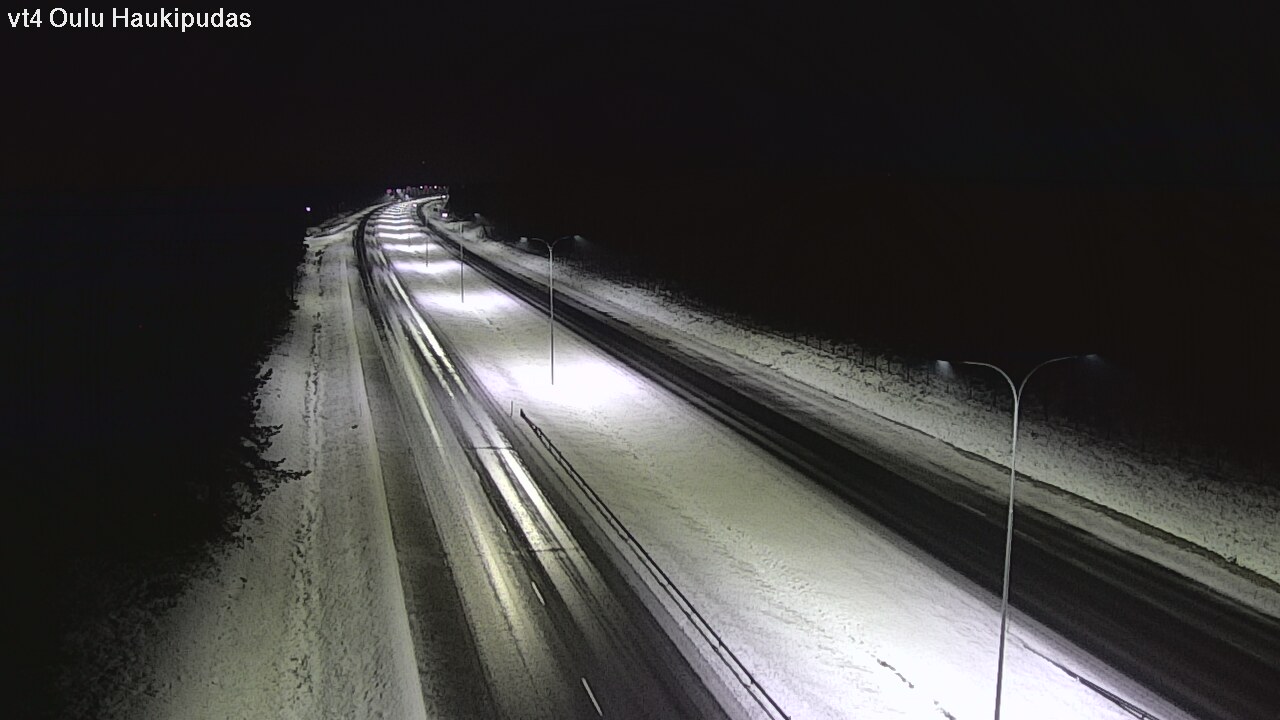 Weather Camera Image Väg 4 Oleåborg, Haukipudas, Oulu, Pohjois-Pohjanmaa