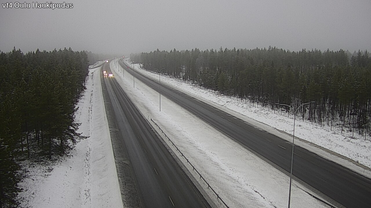 Weather Camera Image Väg 4 Oleåborg, Haukipudas, Oulu, Pohjois-Pohjanmaa