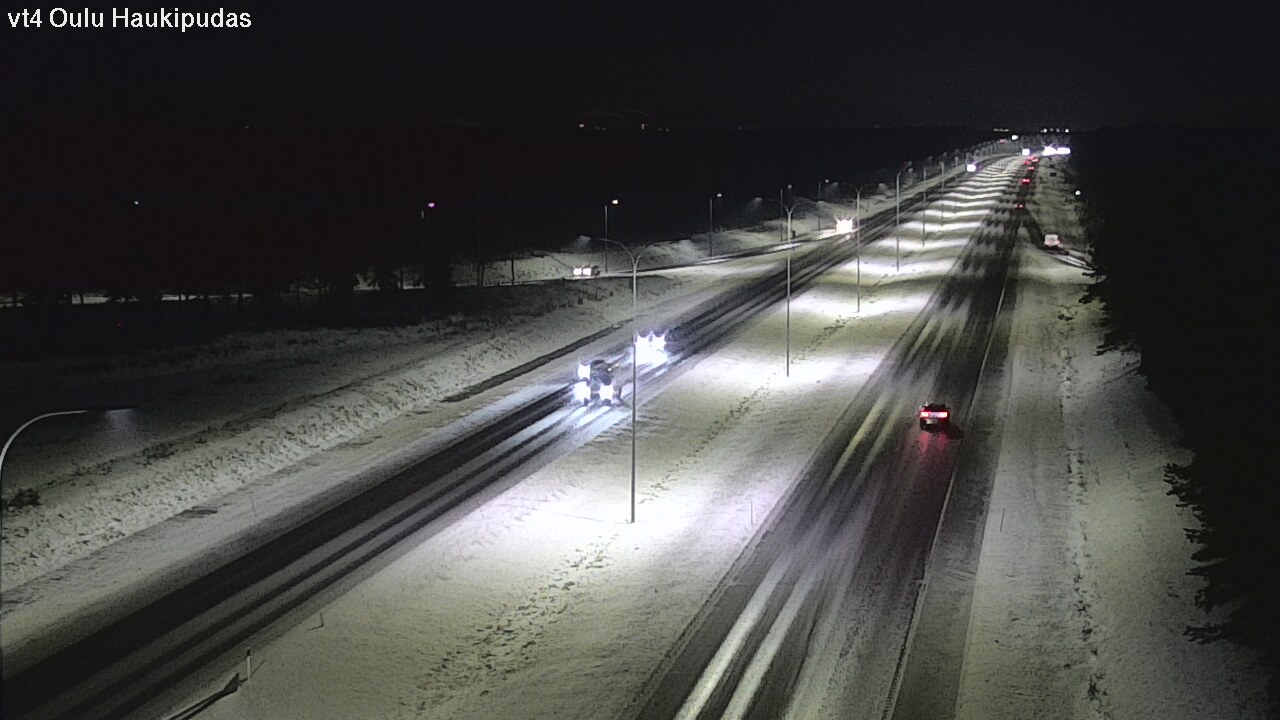 Weather Camera Image Väg 4 Oleåborg, Haukipudas, Oulu, Pohjois-Pohjanmaa