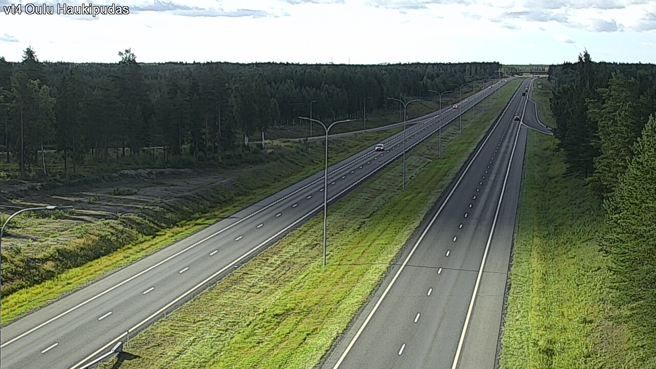 Weather Camera Image Väg 4 Oleåborg, Haukipudas, Oulu, Pohjois-Pohjanmaa