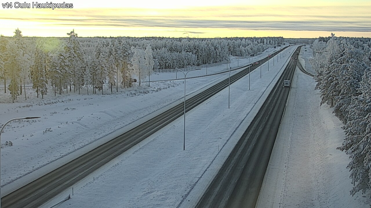 Weather Camera Image Väg 4 Oleåborg, Haukipudas, Oulu, Pohjois-Pohjanmaa
