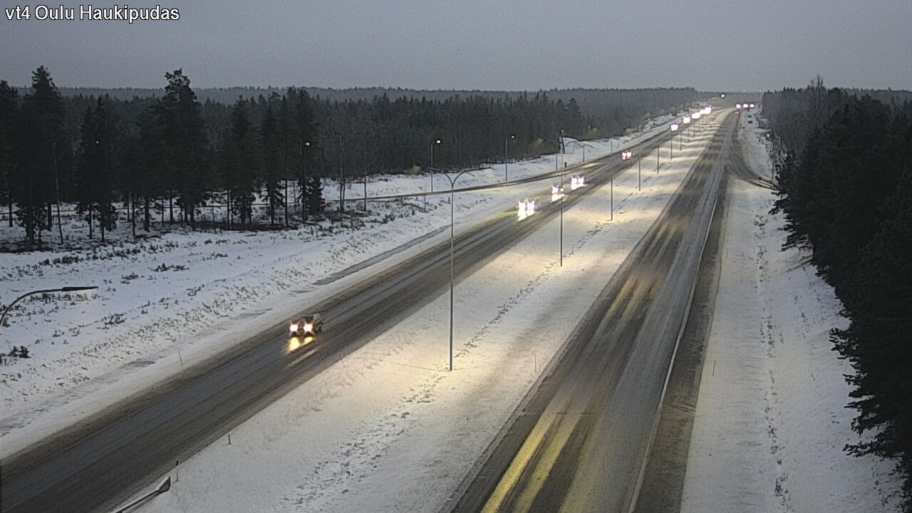 Weather Camera Image Väg 4 Oleåborg, Haukipudas, Oulu, Pohjois-Pohjanmaa
