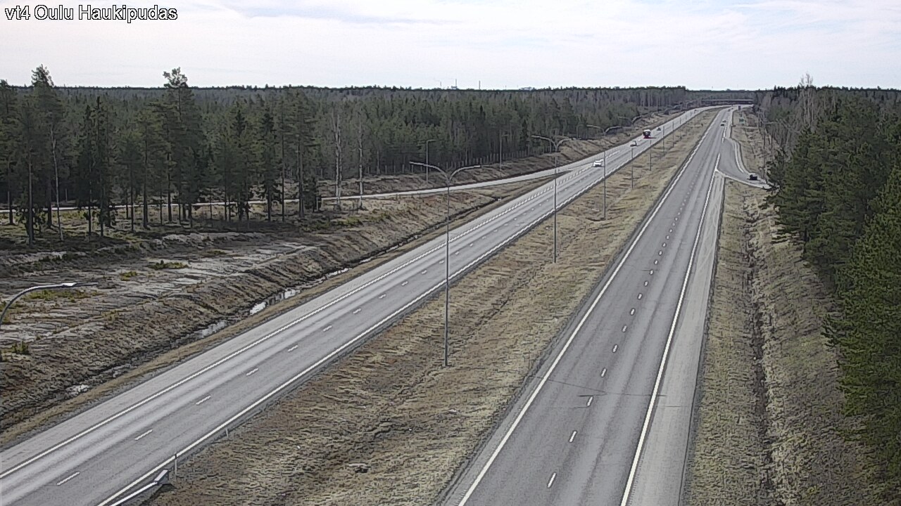 Weather Camera Image Road 4 Oulu, Haukipudas, Oulu, Pohjois-Pohjanmaa