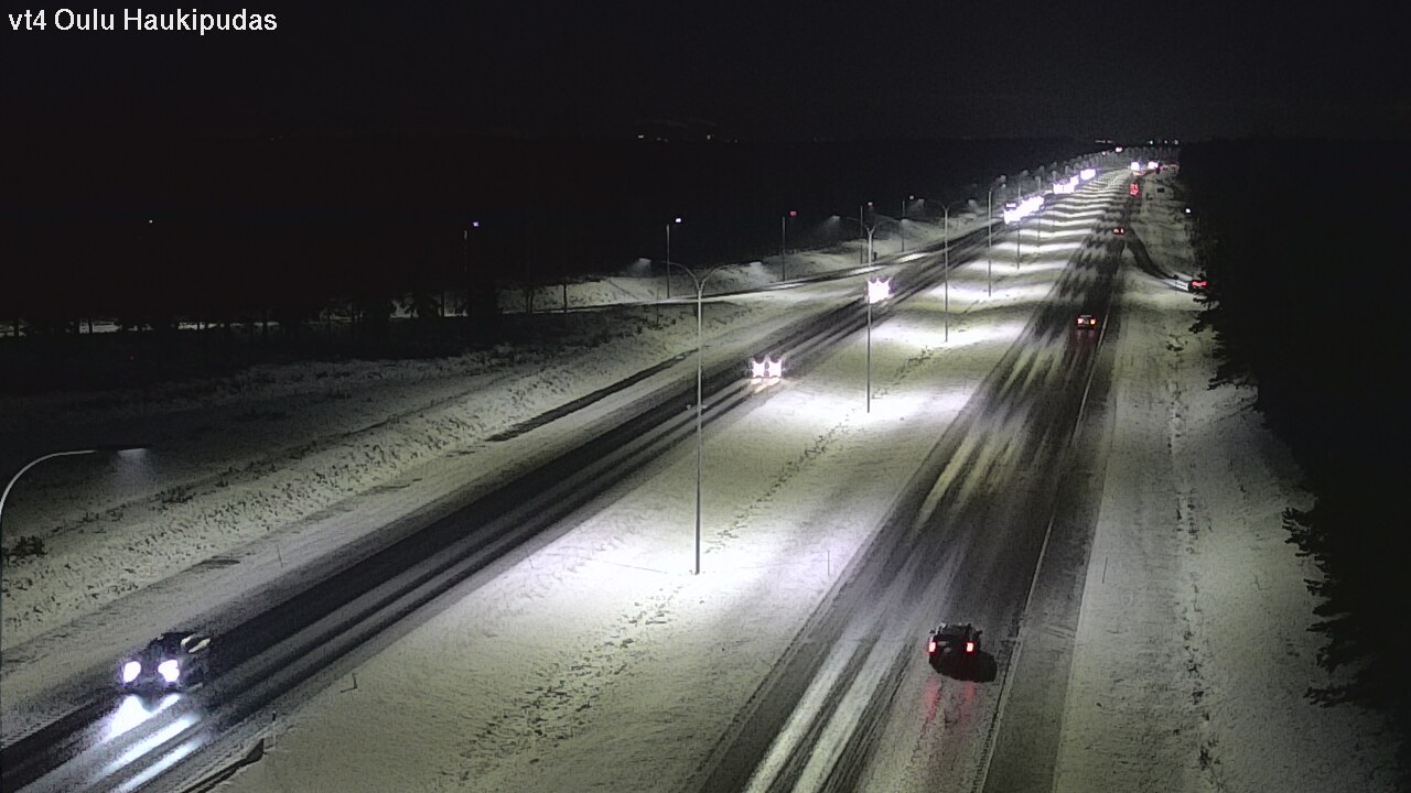 Weather Camera Image Väg 4 Oleåborg, Haukipudas, Oulu, Pohjois-Pohjanmaa