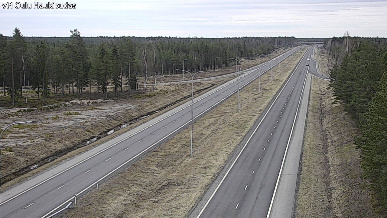 Weather Camera Image Väg 4 Oleåborg, Haukipudas, Oulu, Pohjois-Pohjanmaa