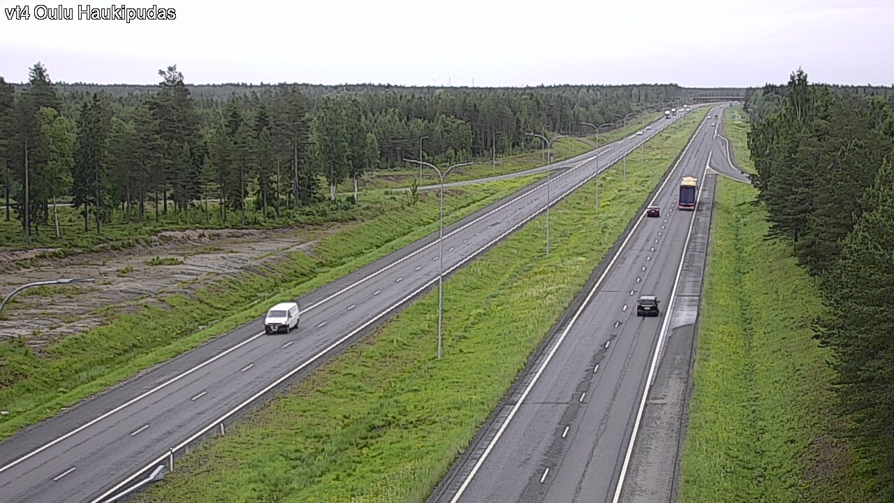 Weather Camera Image Väg 4 Oleåborg, Haukipudas, Oulu, Pohjois-Pohjanmaa