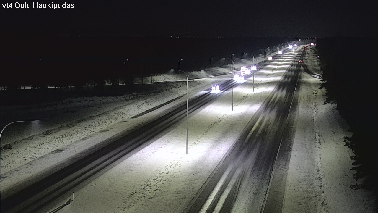 Weather Camera Image Väg 4 Oleåborg, Haukipudas, Oulu, Pohjois-Pohjanmaa