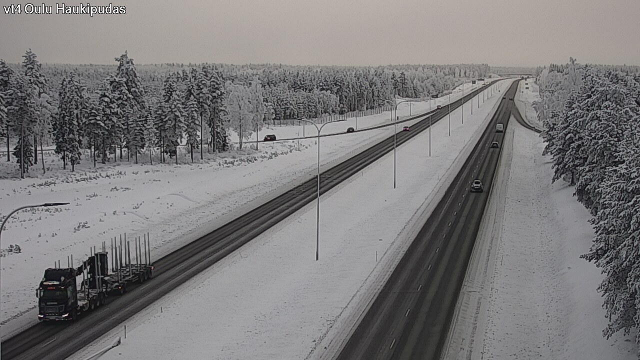 Weather Camera Image Road 4 Oulu, Haukipudas, Oulu, Pohjois-Pohjanmaa