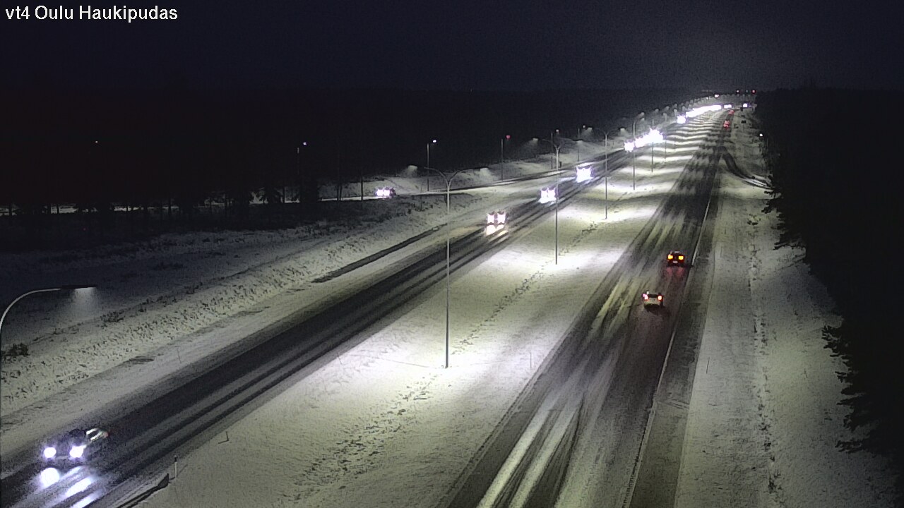 Weather Camera Image Väg 4 Oleåborg, Haukipudas, Oulu, Pohjois-Pohjanmaa