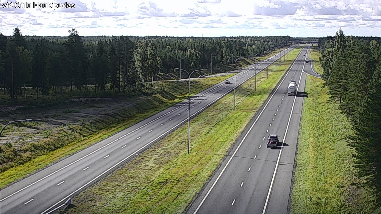 Weather Camera Image Väg 4 Oleåborg, Haukipudas, Oulu, Pohjois-Pohjanmaa