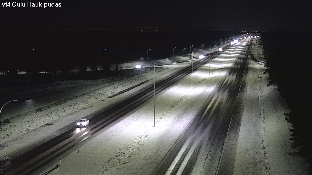 Weather Camera Image Väg 4 Oleåborg, Haukipudas, Oulu, Pohjois-Pohjanmaa