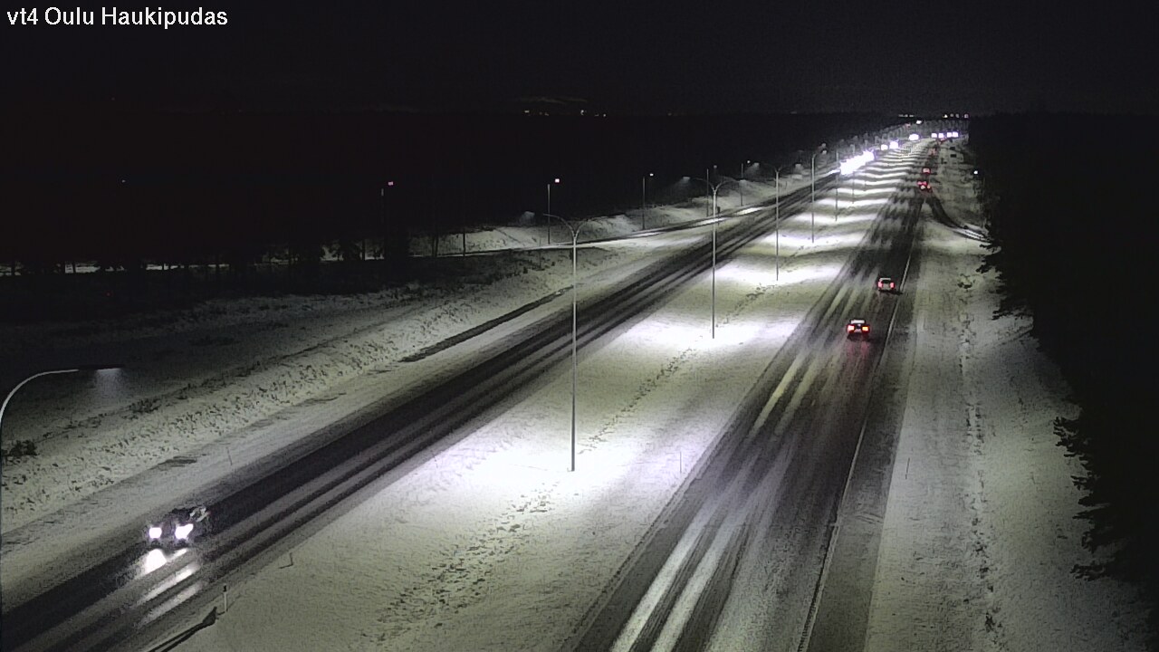 Weather Camera Image Väg 4 Oleåborg, Haukipudas, Oulu, Pohjois-Pohjanmaa