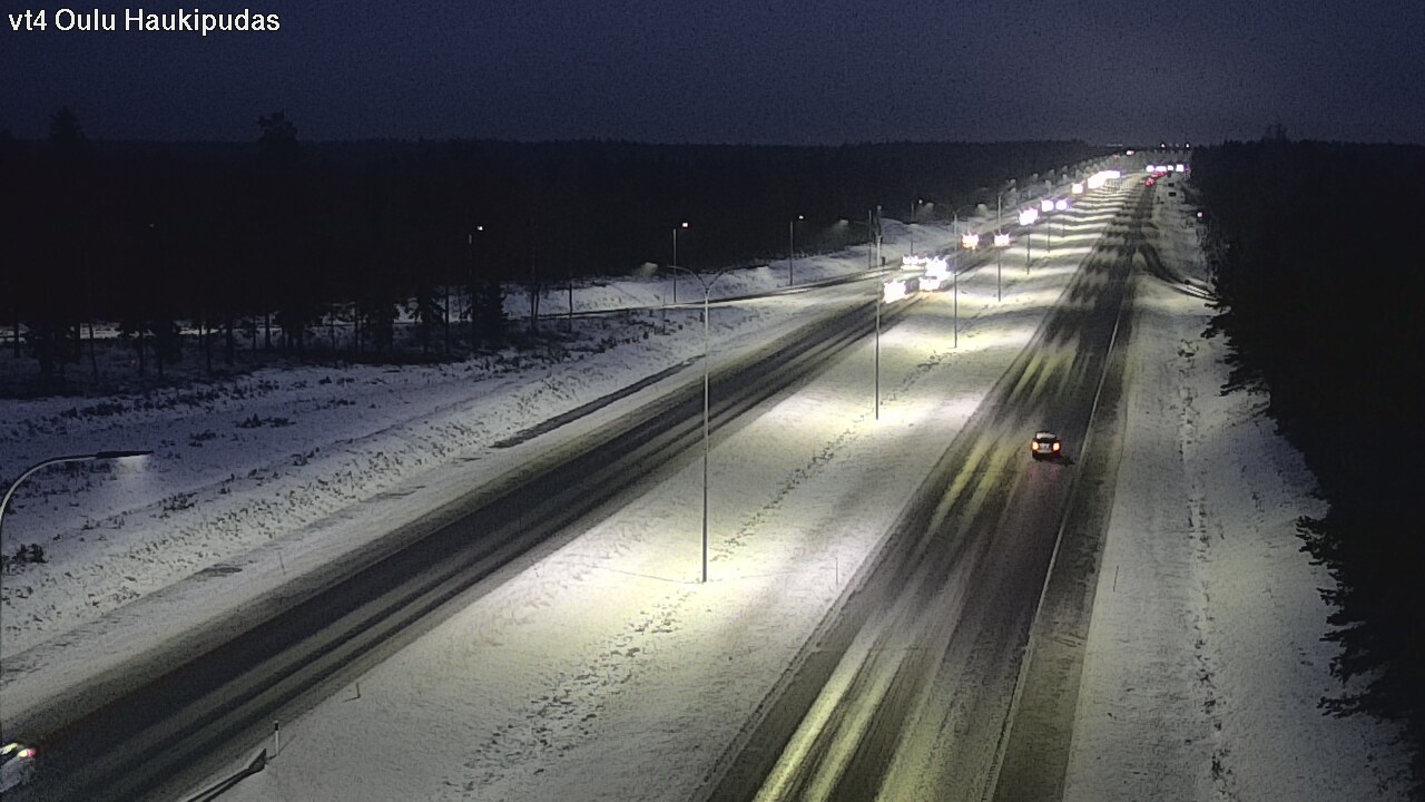 Weather Camera Image Väg 4 Oleåborg, Haukipudas, Oulu, Pohjois-Pohjanmaa