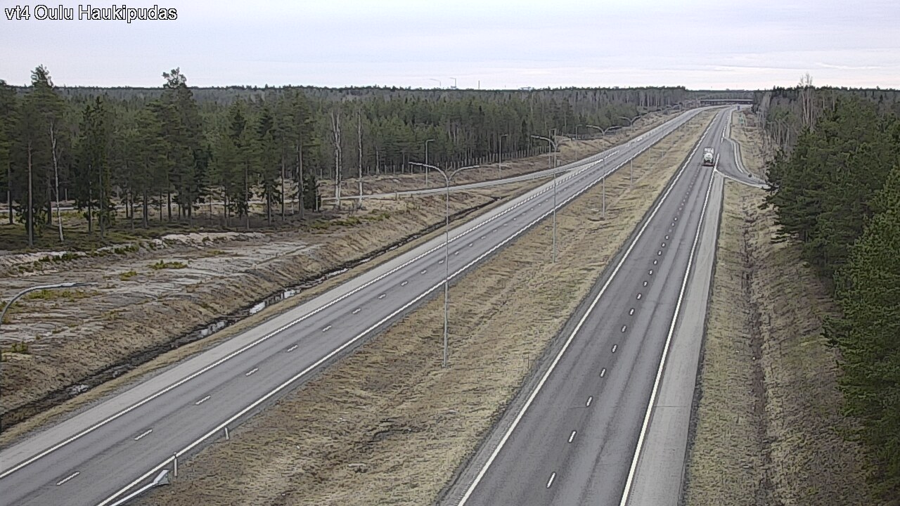 Weather Camera Image Väg 4 Oleåborg, Haukipudas, Oulu, Pohjois-Pohjanmaa