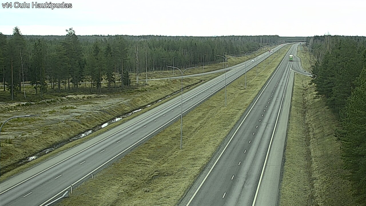 Weather Camera Image Väg 4 Oleåborg, Haukipudas, Oulu, Pohjois-Pohjanmaa
