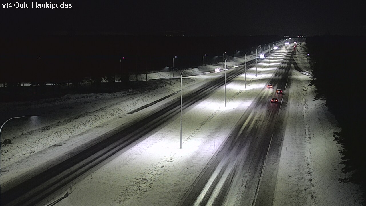 Weather Camera Image Väg 4 Oleåborg, Haukipudas, Oulu, Pohjois-Pohjanmaa