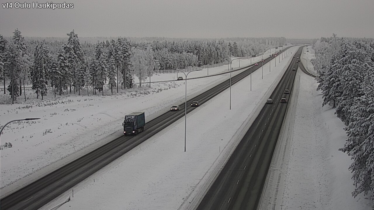 Weather Camera Image Road 4 Oulu, Haukipudas, Oulu, Pohjois-Pohjanmaa