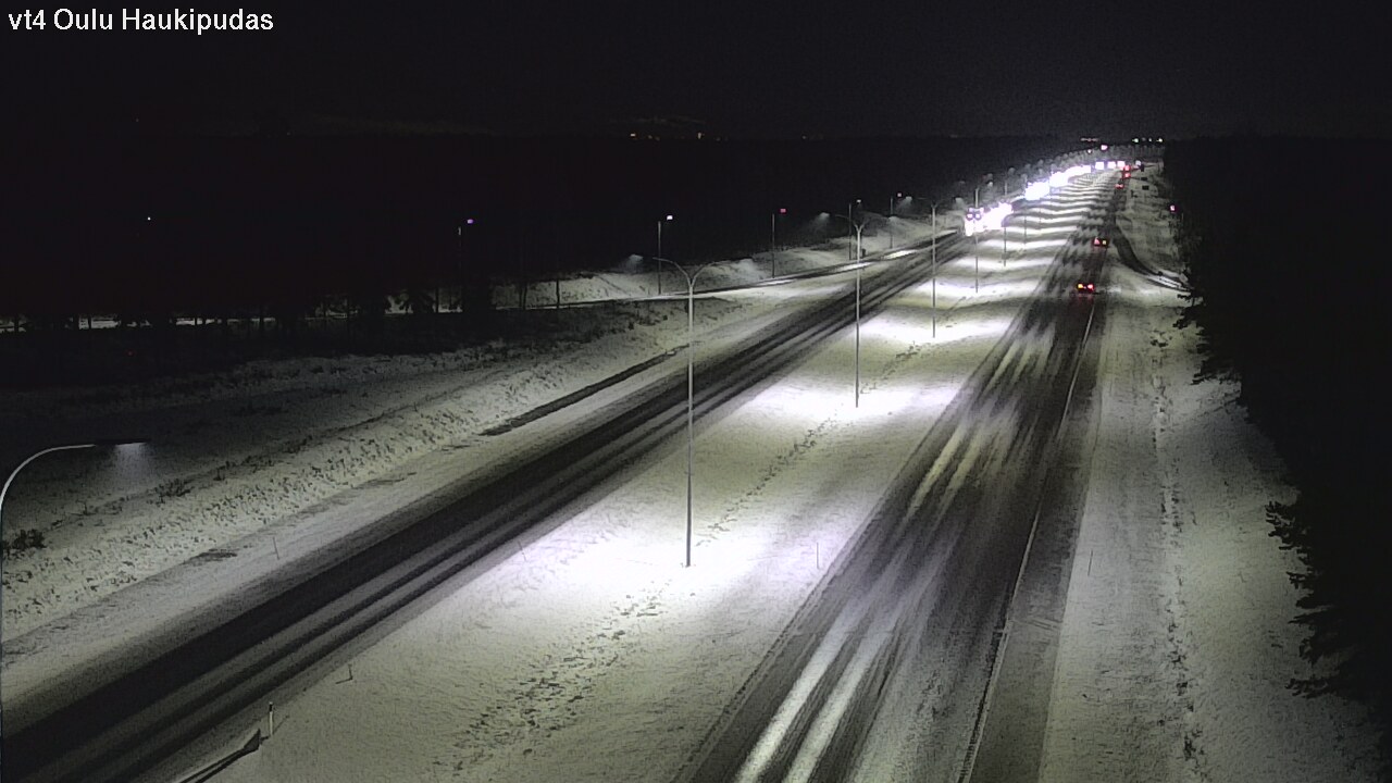 Weather Camera Image Väg 4 Oleåborg, Haukipudas, Oulu, Pohjois-Pohjanmaa