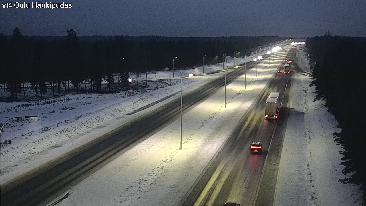 Weather Camera Image Väg 4 Oleåborg, Haukipudas, Oulu, Pohjois-Pohjanmaa