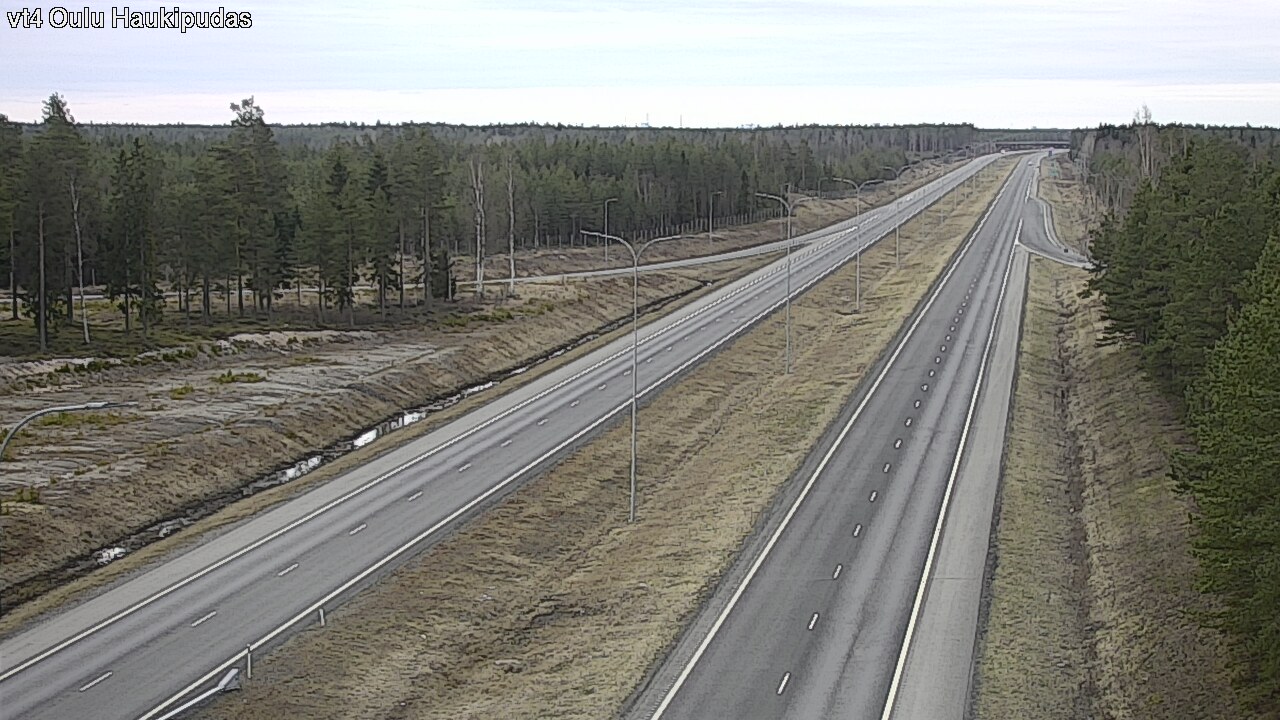 Weather Camera Image Väg 4 Oleåborg, Haukipudas, Oulu, Pohjois-Pohjanmaa