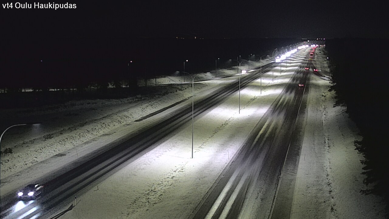 Weather Camera Image Väg 4 Oleåborg, Haukipudas, Oulu, Pohjois-Pohjanmaa