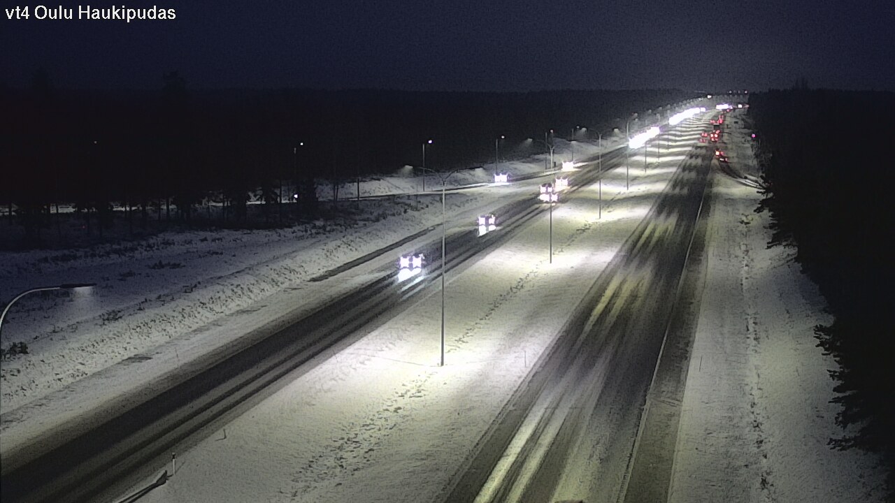 Weather Camera Image Väg 4 Oleåborg, Haukipudas, Oulu, Pohjois-Pohjanmaa