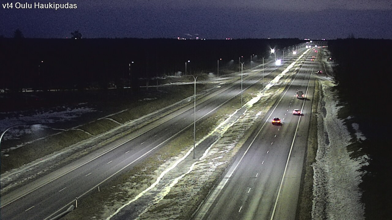 Weather Camera Image Road 4 Oulu, Haukipudas, Oulu, Pohjois-Pohjanmaa