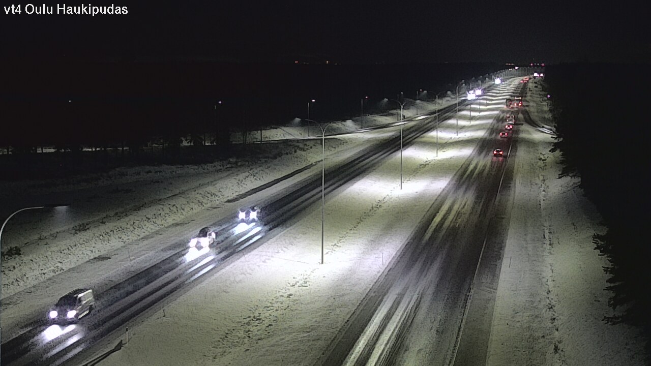 Weather Camera Image Väg 4 Oleåborg, Haukipudas, Oulu, Pohjois-Pohjanmaa