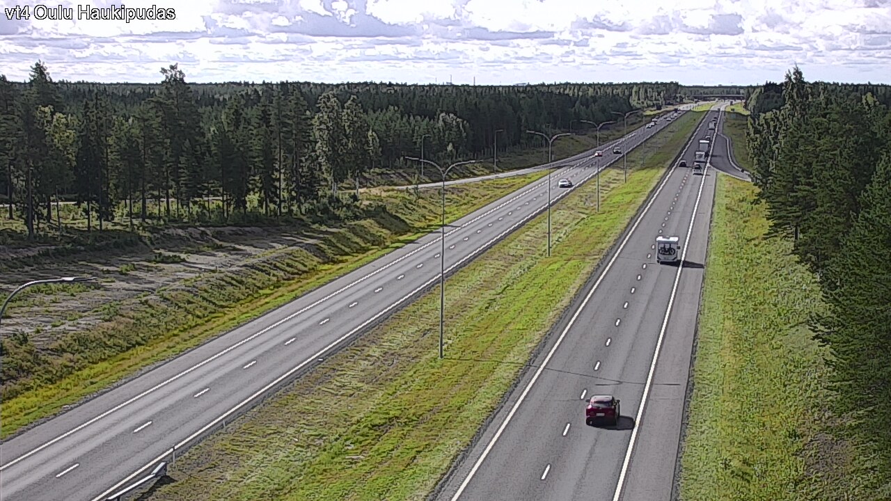 Weather Camera Image Väg 4 Oleåborg, Haukipudas, Oulu, Pohjois-Pohjanmaa