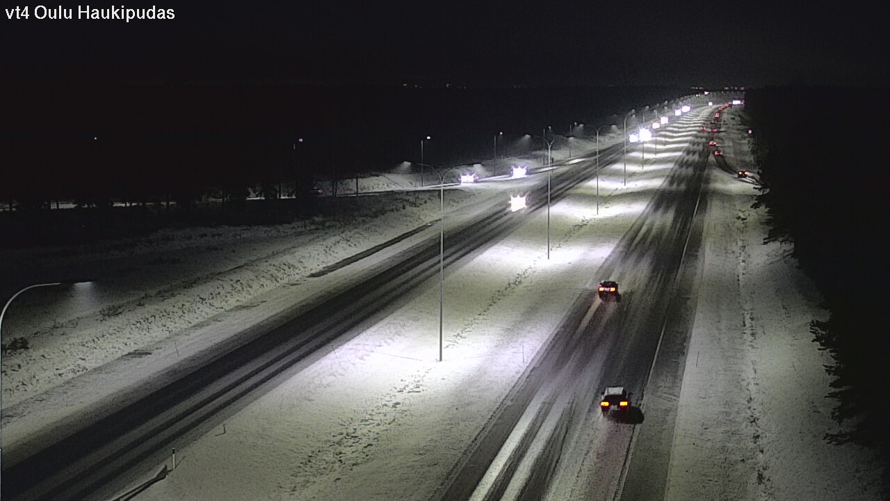 Weather Camera Image Väg 4 Oleåborg, Haukipudas, Oulu, Pohjois-Pohjanmaa