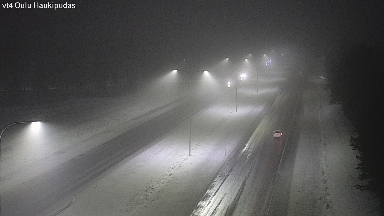 Weather Camera Image Väg 4 Oleåborg, Haukipudas, Oulu, Pohjois-Pohjanmaa