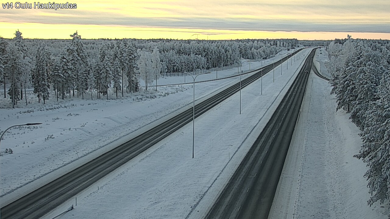 Weather Camera Image Road 4 Oulu, Haukipudas, Oulu, Pohjois-Pohjanmaa