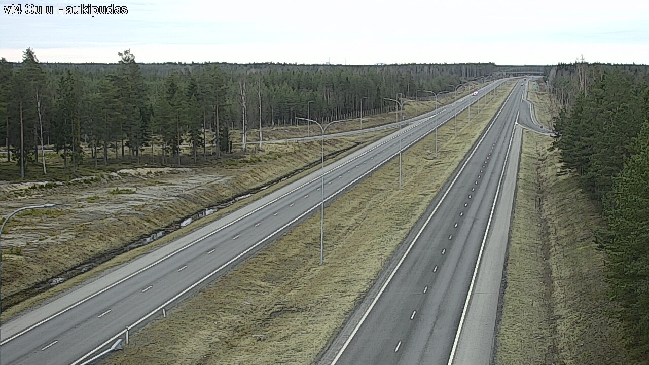 Weather Camera Image Väg 4 Oleåborg, Haukipudas, Oulu, Pohjois-Pohjanmaa