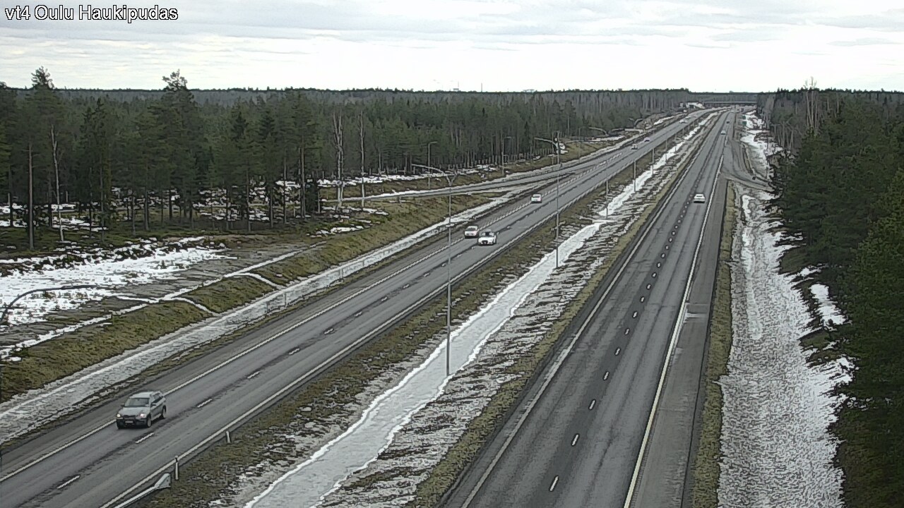 Weather Camera Image Väg 4 Oleåborg, Haukipudas, Oulu, Pohjois-Pohjanmaa