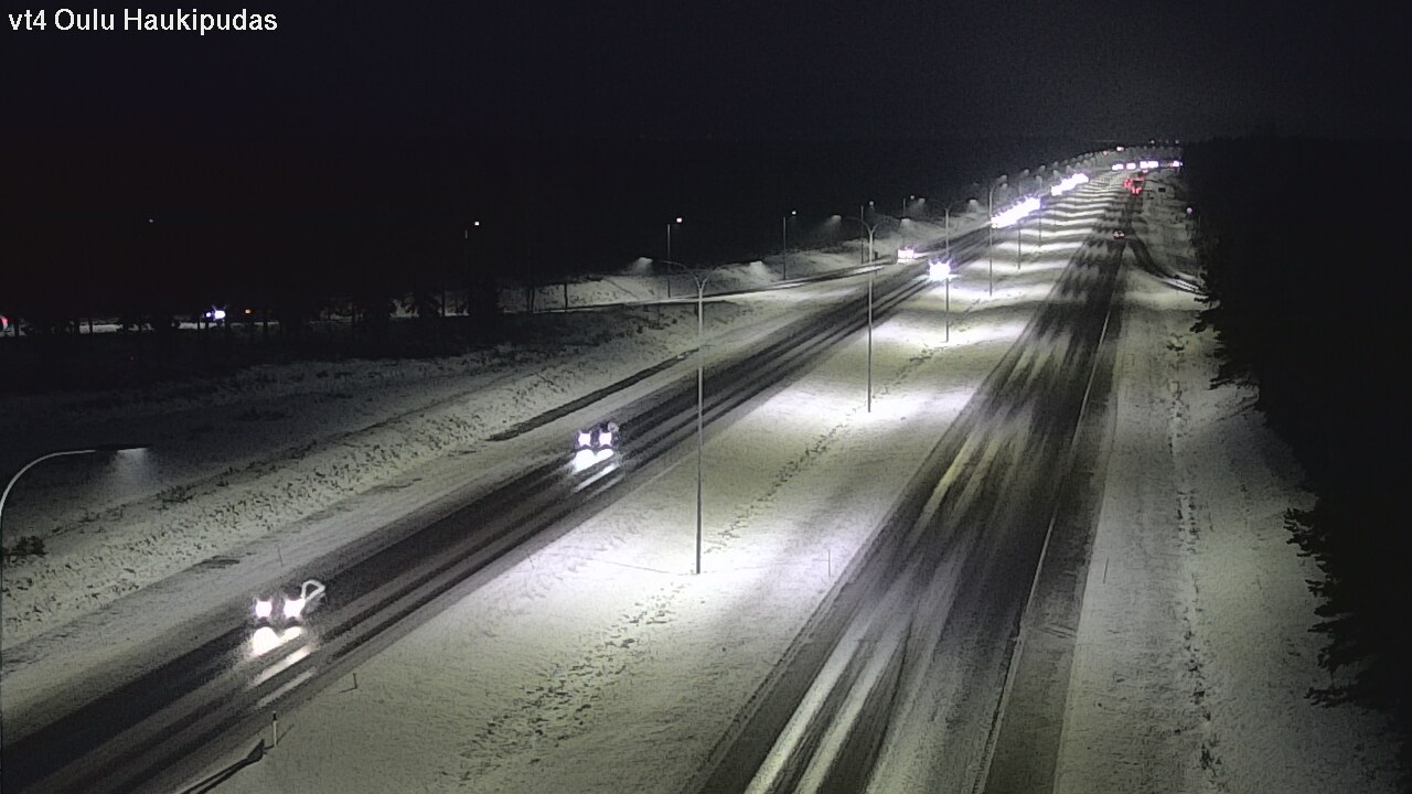 Weather Camera Image Väg 4 Oleåborg, Haukipudas, Oulu, Pohjois-Pohjanmaa