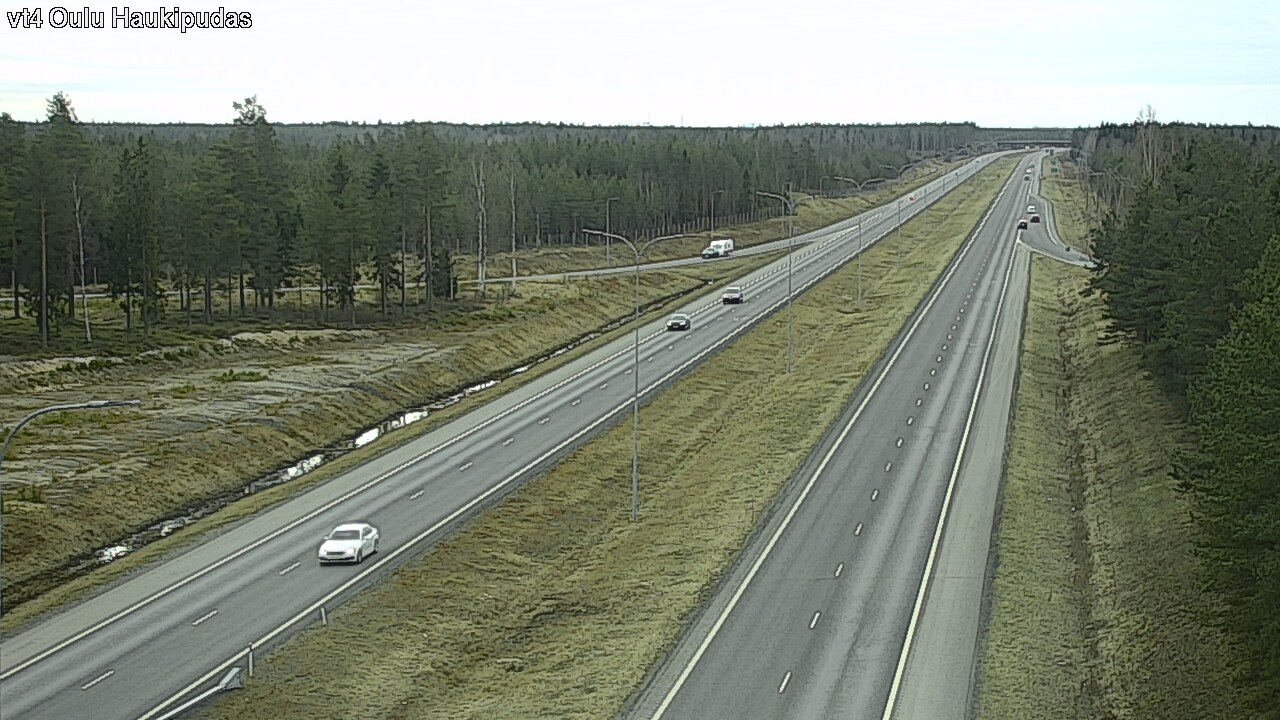 Weather Camera Image Väg 4 Oleåborg, Haukipudas, Oulu, Pohjois-Pohjanmaa