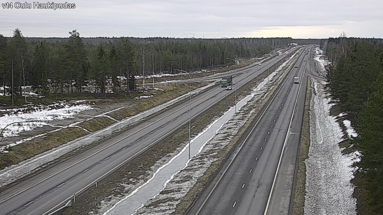 Weather Camera Image Road 4 Oulu, Haukipudas, Oulu, Pohjois-Pohjanmaa