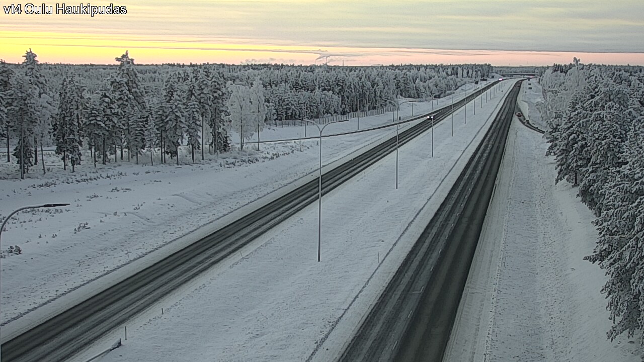 Weather Camera Image Road 4 Oulu, Haukipudas, Oulu, Pohjois-Pohjanmaa